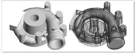 Gravity Die-cast compressing metal casting along with its core